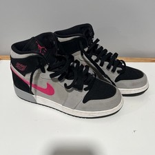 Nike Air Jordan 1 Mid GS shoes sneakers Atmosphere pink/black 6Y