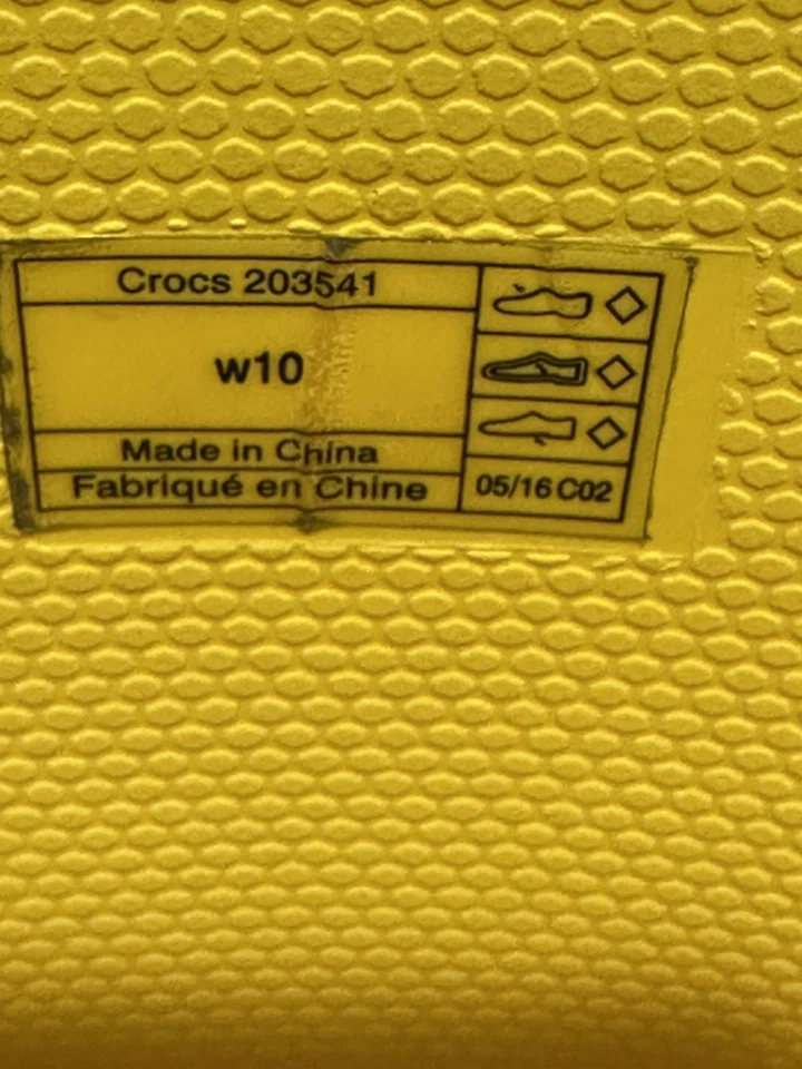 Crocs Botas de Goma Para Mujer 10 Freesail Pull On Lluvia Amarillo con Acento Azul Foto 2 de 4