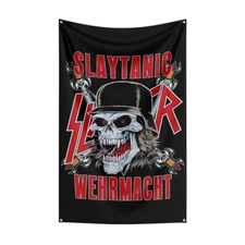 Slayer Heavy Metal Rock Band Flag Banner Wall Hanging Tapestry + Brass Grommets