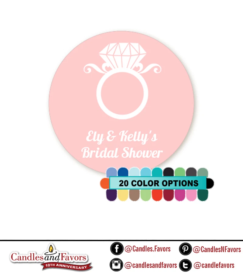 Engagement Ring - Hershey Kiss Personalized Bridal Shower Stickers - 108 labels - Image 3 of 4