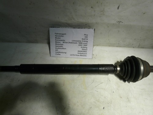 VW Golf 4, 3Türig 1,9 96 KW Bj. 2003 Antriebswelle rechts