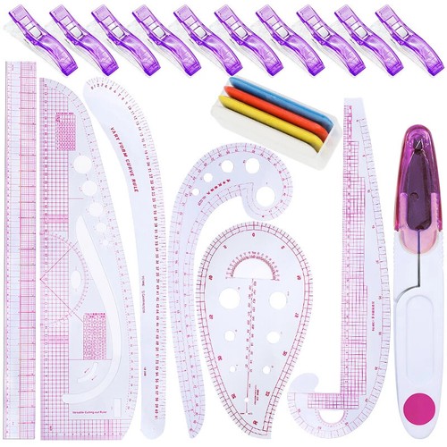 Plastic French Curve Rulers Metric Sewing Tools Ruler Measure Kit ...