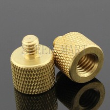 2pcs Brass Screw 3/8" -16 Female to 1/4"-20 male for tripod camera light stand