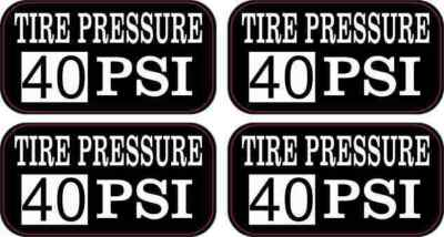 #ad #ad 2in x 1in Tire Pressure 40 PSI Stickers Car Truck Vehicle Bumper Decal $8.99