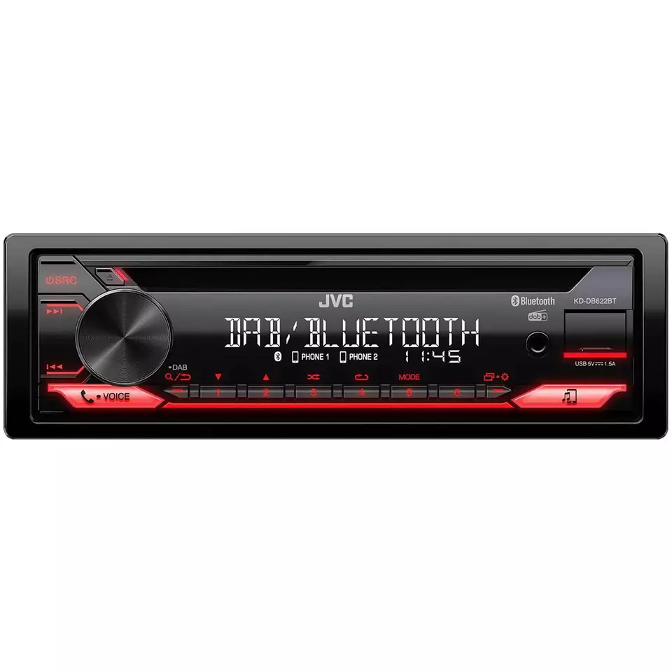 JVC KD-DB622BT DAB Auto Radio USB BT für Toyota Avensis Facelift, Avensis Verso - Bild 4 von 4