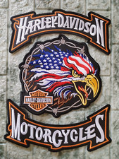 PATCH HARLEY ROCKERS EAGLE BIKER FOR BACK JACKET TO SEW ON FREE SHIPPING