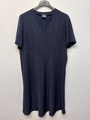 Persona by Marina Rinaldi Women Short Sleeve Midi Dress Size 20 Blue D009 -19