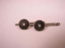 SINGLES 2 5/16" Gray Round Mother of Pearl Vintage Formal Tux Shirt Stud c263