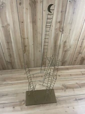 Cartier Brass Window Display Ladder Sculpture Art Crescent Moon  (2.5' Tall) 