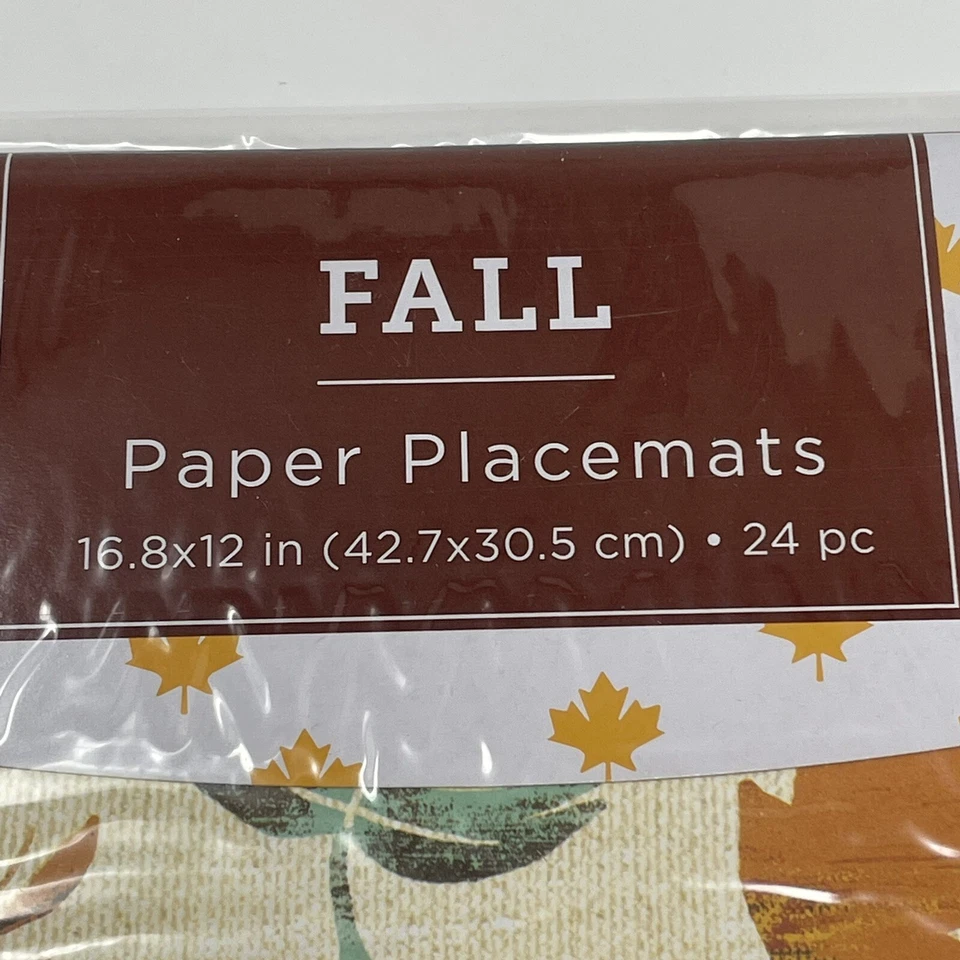 Paper Placemats So Very Thankful Leaves  24 Pc Thanksgiving Fall Wedding New - Image 3 of 4