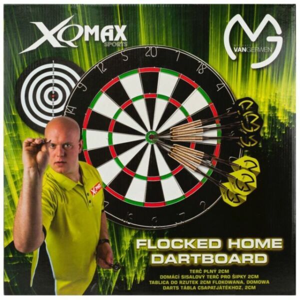 2 Xq Max Sports Michael Van Gerwen Flocked Home Dartboard With 6 Darts For Sale Online Ebay