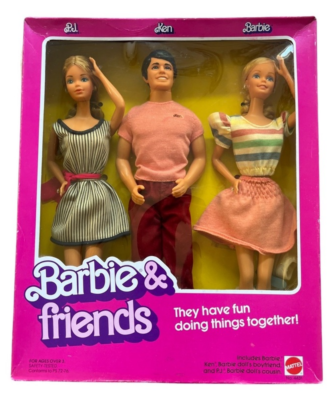 1982 Vintage Barbie & Friends ( PJ and Ken ) Set Mattel No.4431