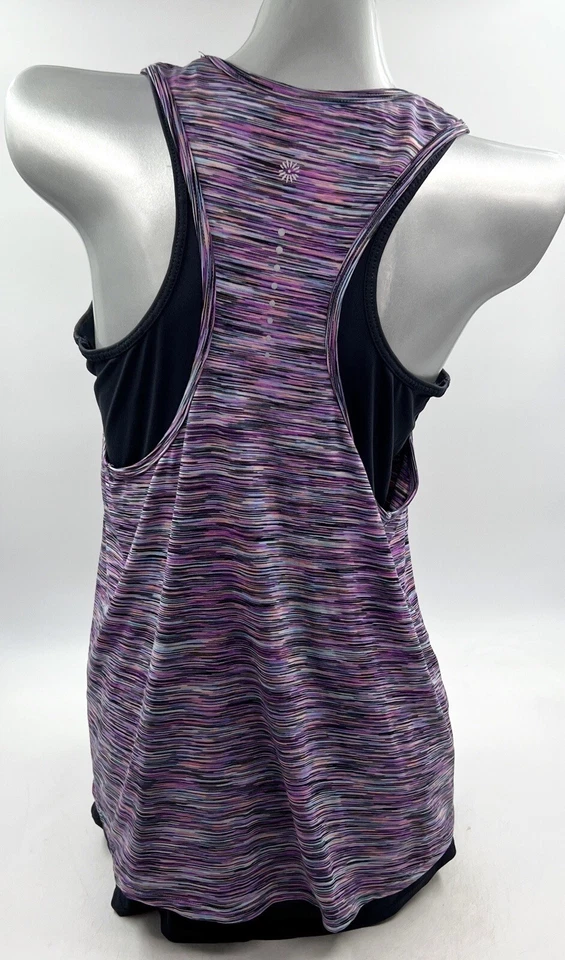 Camiseta sin mangas atlética Tangerine talla M púrpura gris tinte espacial entrenamiento en capas para mujer Foto 2 de 4
