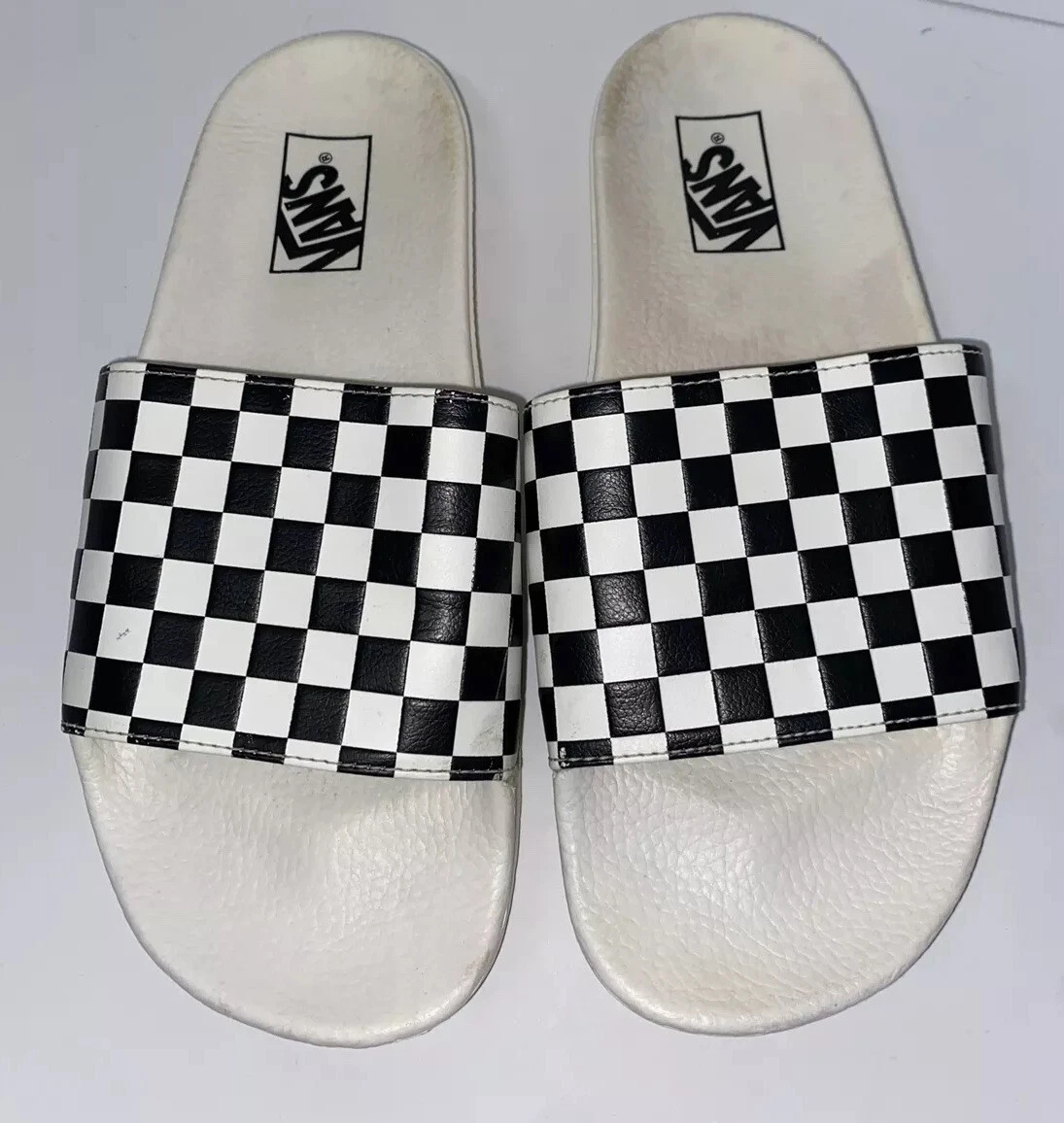 Sandali donna Vans imbottiti larghi cinturino singolo scacchiera estivi slide 10