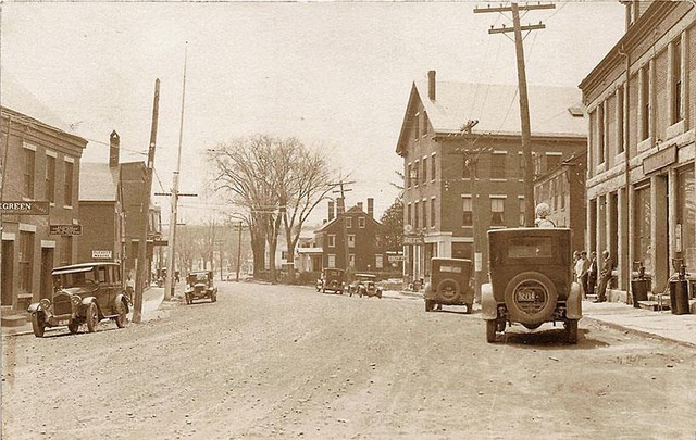 Searsport ME Street View Storefronts Old Cars C.A