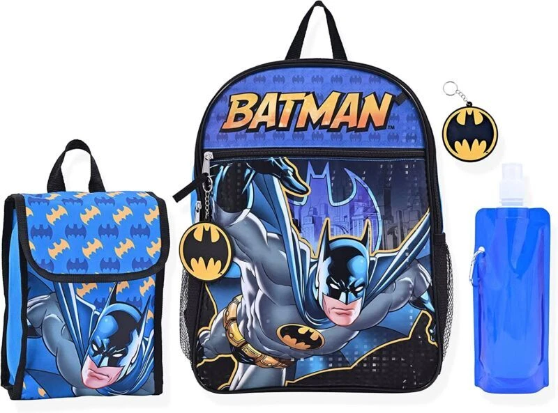 DC Comics Batman Little Boys 16 inch Backpack 6 Piece Set eBay
