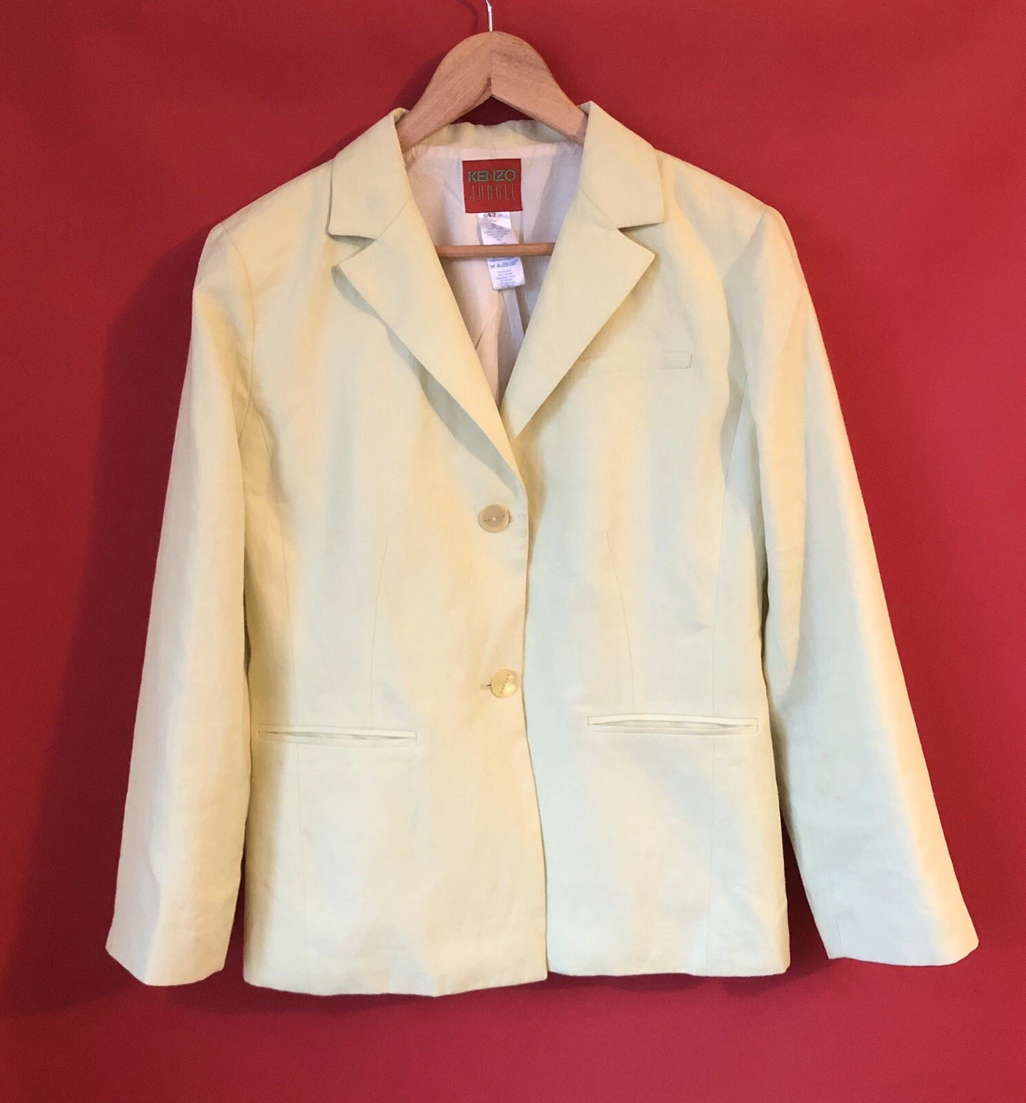 Blazer giallo KENZO JUNGLE taglia M Made in Italy