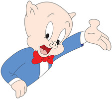 Pegatina/calcomanía de vinilo Porky Pig that's all folks | ¡¡10 tamaños!! con SEGUIMIENTO