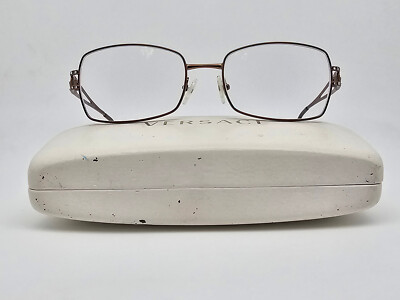 Versace Mod. 1114-B 1045 Chocolate Bronze Rhinestone Eyeglasses Frame w/ Case Versace Mod. 1114-B 1045 Chocolate Bronze Rhinestone  main image 4