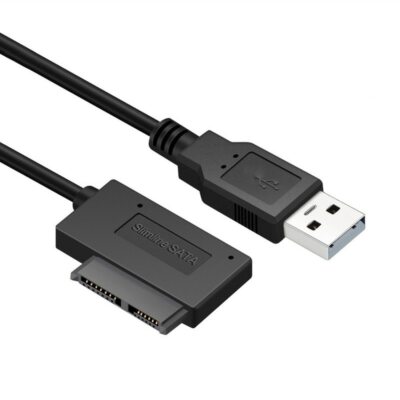 Optical USB Adapter 6P+7P SATA to USB2.0 cd-rom Cable 13-Pin Adapter Box Power