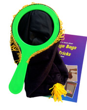 New BLACK CHANGE BAG  101 TRICKS BOOK Magic Clown Kid Show One Hand Stage Prop