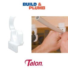 Talon Nail In Hinged EZ Joist Plastic Plumbing Pipe Fixing Clips White 15mm 22mm