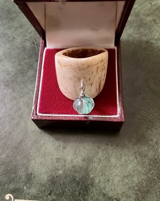 Bague Chevalière Moderniste Scandinave En Argent Massif - Sertie D'une Topaze Bleue Sculptée Et D'os