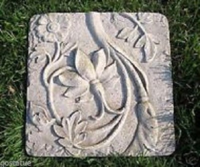 Tuscan flower tile plaque mold plastic casting mould  11'' x 11'' x 1/3'' 