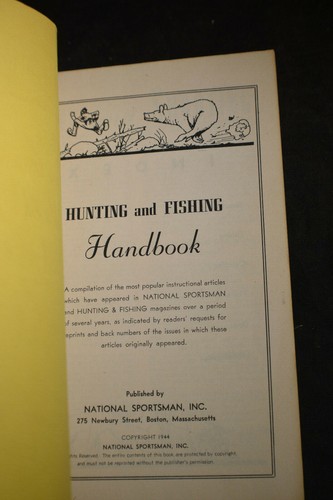 1944 Hunting and Fishing Handbook - Picture 2 of 9