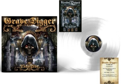 Ships from FLORID SIGNED Grave Digger 25 To Live Crystal Clear 4 Vinyl box set