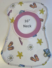 Bib 16" Neck Pull Over Head T-Shirt Special Needs Drool Cotton Polyester