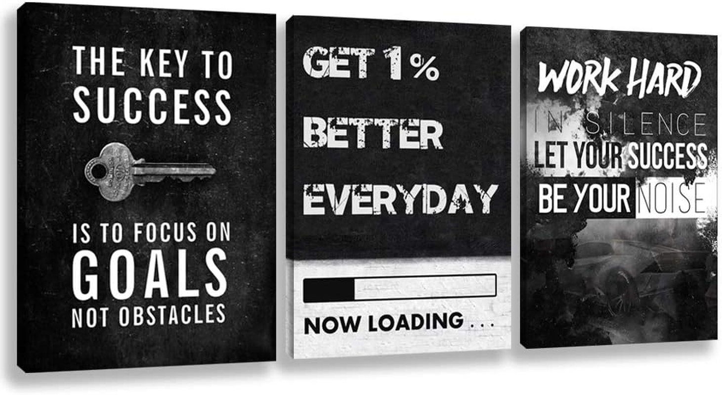 Motivational Wall Decor Inspirational Wall Art Canvas Poster Success Goal Artwor
