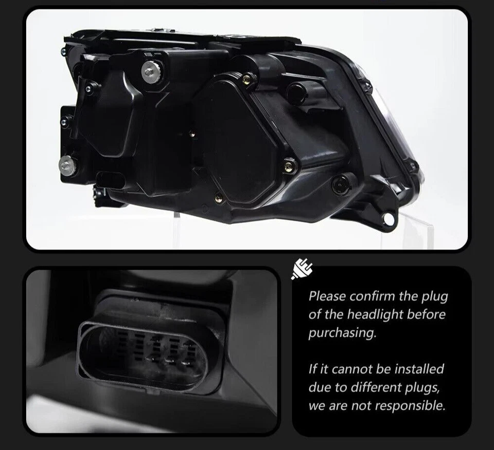 Für VW Amarok 2010-21 2 Stück LED Scheinwerfer DRL und Hinterlicht Bremslicht - Bild 3 von 4