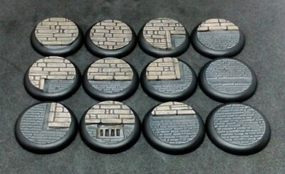 30 mm Rundharzbasen Kopfsteinpflasterstraße x12 