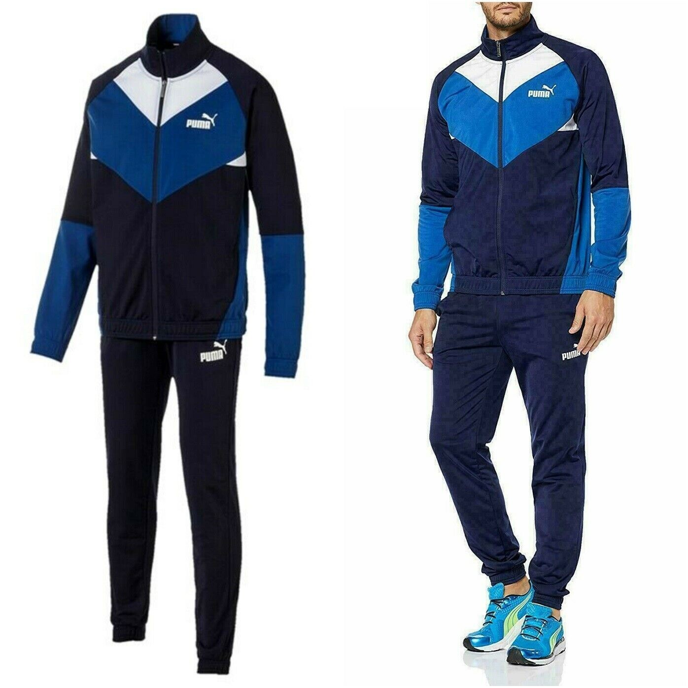 mens puma tracksuit grey