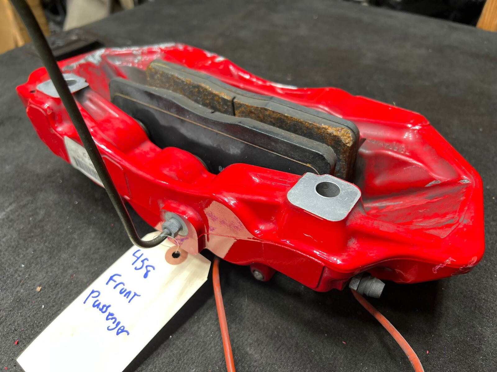 FERRARI 458 ITALIA SPIDER FRONT RIGHT BRAKE CALIPER WITH PADS RED OEM 261771