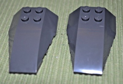 (2) Dark Gray 4x6 Double Tapered Rounded Nose Bricks ~ Lego ~ NEW ~ Star Wars ~