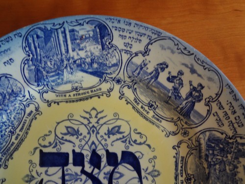 Vintage 1920er Ridgways Tepper London Keramik blau gelblich Matze Teller 9,75" - Bild 11 von 16