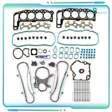 Timing Chain & Cover Gasket Head Gasket Bolts Set Fits 02 03 Dodge Ram 1500 4.7L
