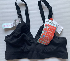 Playtex Nursing Black Bra New With Tags Seamless 4956 Comfort Flex Fit XS Cool