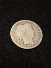 1898-S CIRCULATED SILVER BARBER QUARTER                         #MF-1634