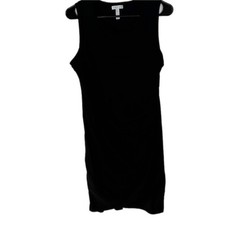 LEITH - little black above knee dress Large sleeveless winter fall goth witchy