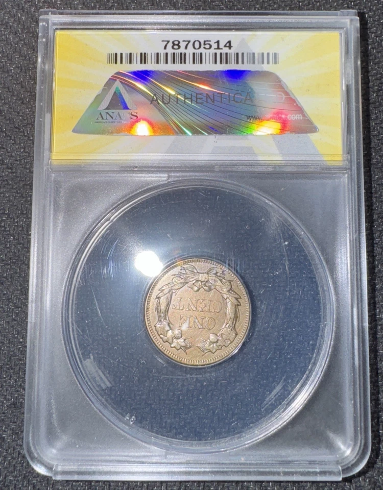 1857 FLYING EAGLE CENT ANACS XF45 - Image 4 of 4