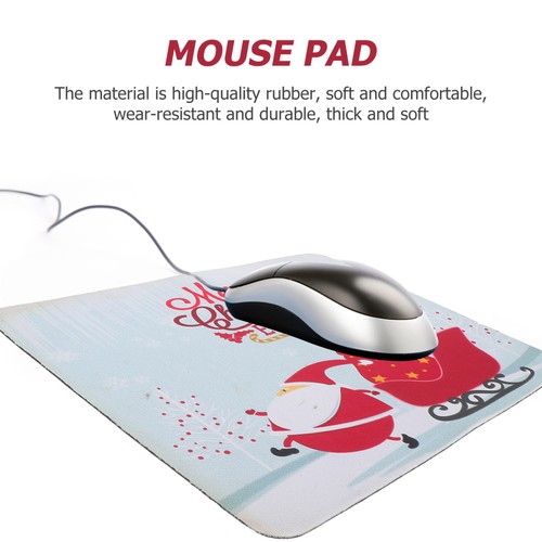 2 PCS Santa Claus Mouse Pad Büro Mauspad Gummi Muster-Schreibtisch-Mousepad - Photo 3/12