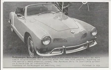 Volkswagen Karmann Ghia sports car Arcade Card Exhibit Supply Co.