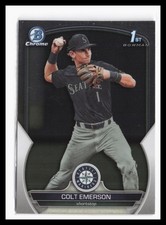 2023 Bowman Draft Chrome #BDC-42 Colt Emerson Seattle Mariners RC 1st 11