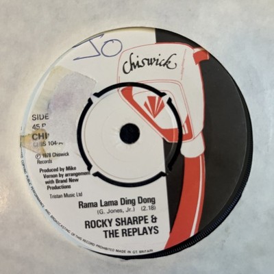 Rocky Sharpe & The Replays Rama Lama Ding Dong 7'' Single (1978) CHIS 104