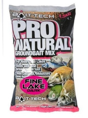 Bait-Tech Pro Natural Fine Lake Dark Groundbait 1.5kg / Fishing Ground Bait