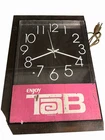 Vintage “Enjoy Tab” Lighted Wall Clock (Works – Light Not Working)