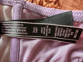 Victoria Secret Dream Angels Bra 38C Unlined Balconet All Lace Satin Trim Lilac